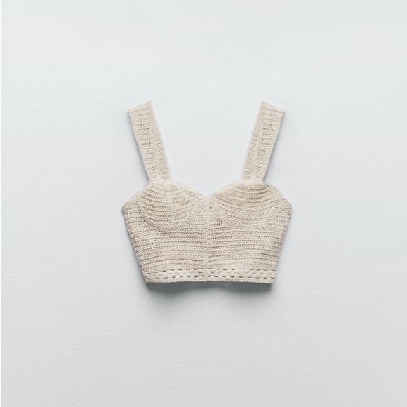 Zara Crocheted Cropped Top - Picture 2 of 7